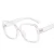 Import Vintage Black Men Sunglasses Frame With Clear Lenses Trendy PC Eyeglasses Frame Women from China