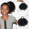 Vivian clip and go afro kinky marley ponytail with elastic band soft like natural human hair kids braided ponytail for girl