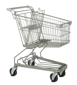 Wal-mart trolley powder zinc coating shopping metal grocery cart WM-L90