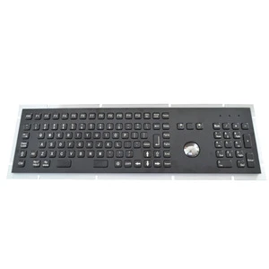 waterproof 104keys metal industrial mechanical  keyboard with trackball