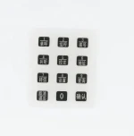 Waterproof conductive custom made 3*4 key silicone rubber keypad
