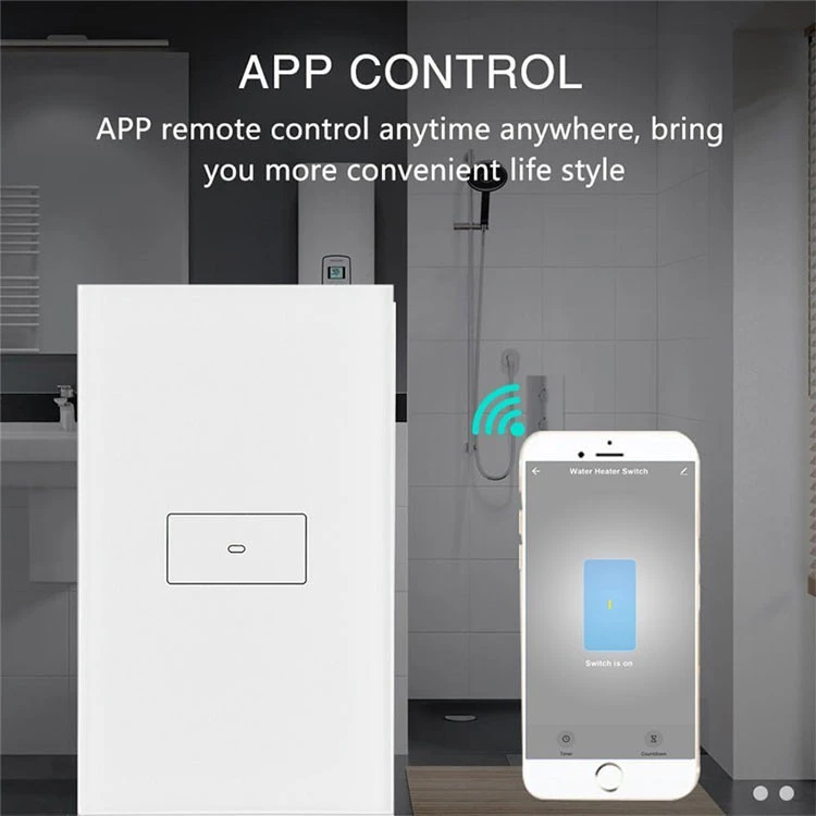 WBS-100-US 2.4GHz wi-fi Cheap Price Reflective smart touch button SWITCH water heater us boiler
