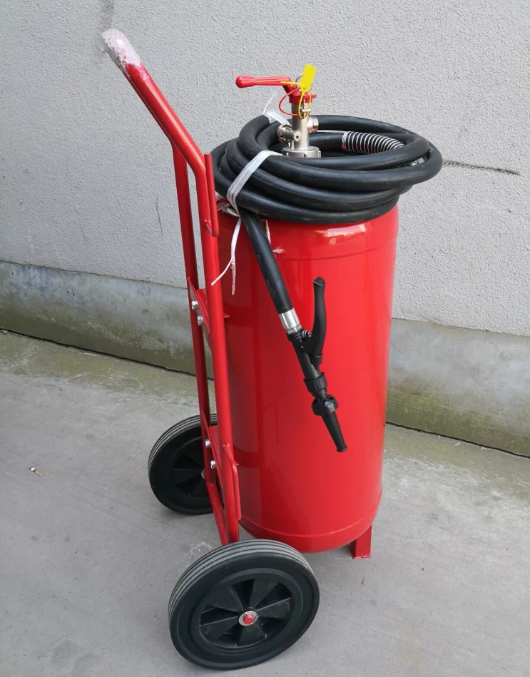 Wheeled dry powder fire extinguisher  ABC powder foam with EN3