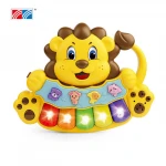 Wholesale 2 in 1 plastic cartoon baby musical keyboard piano toy electronic organ