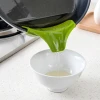 wholesale 2 PCS Silicone Anti Spill Liquid Funnel Pots and Pans Round Mouth Edge Diverter(Green)