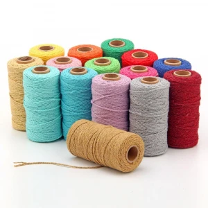 Wholesale 2mm Colorful Twisted Cotton Rope DIY Cotton Cords Cotton String for Handcraft and Gift Packing