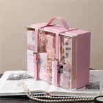 Wholesale acrylic hand gift box acrylic box color small school bag holiday gift box
