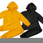 Wholesale Baby Girls' Clothing Sets Plain Hoodie Two Piece Jogger Set Kids Solid Sweat Suits Jogging Suits
