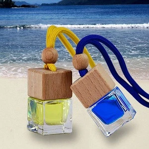Wholesale best quality hanging car perfume bottle wooden craft