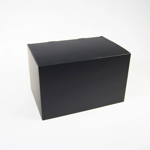 Wholesale Black Art Paper Box Square Shape Custom Logo Hot Stamping Logo Hat Packaging Box