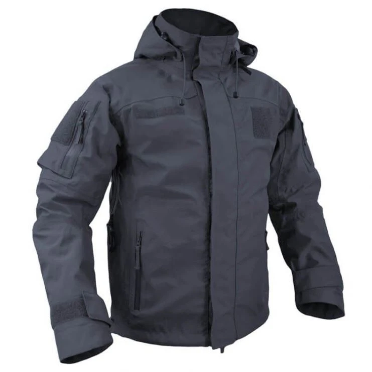 Wholesale Black Tactical Jacket Softshell Security Jacket Logo Custom Military Softshell