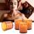 Import wholesale brown printing cylinder empty glass candle jars from China
