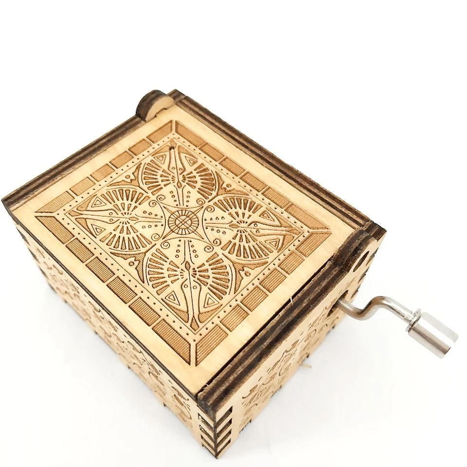 Wholesale Costom Hand Crank Wooden Music Box