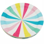 wholesale craft supplies fashionable polka dots printing disposable tableware set paper cups and plates