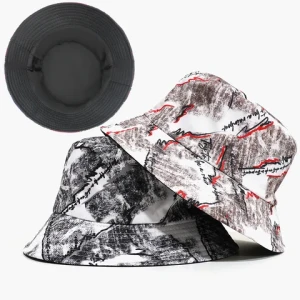 Wholesale Custom Bucket Hat All Over Printing Wide Brim Fisherman Hat Custom Reversible Sublimation Printing Unisex Tie Dyed Hat