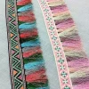 Wholesale garment accessories 100% polyester fringe lace ethnic design fringe tassel lace