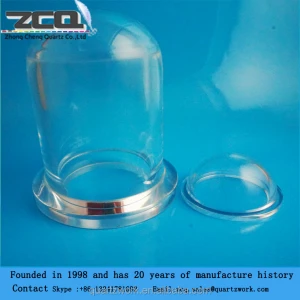 Wholesale High Quality Heat Resistance observation Quartz Glass Hemisphere Ball With Flange
