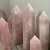 Import Wholesale High Quality Natural quartz big size rose quartz point large rose quartz tower from China