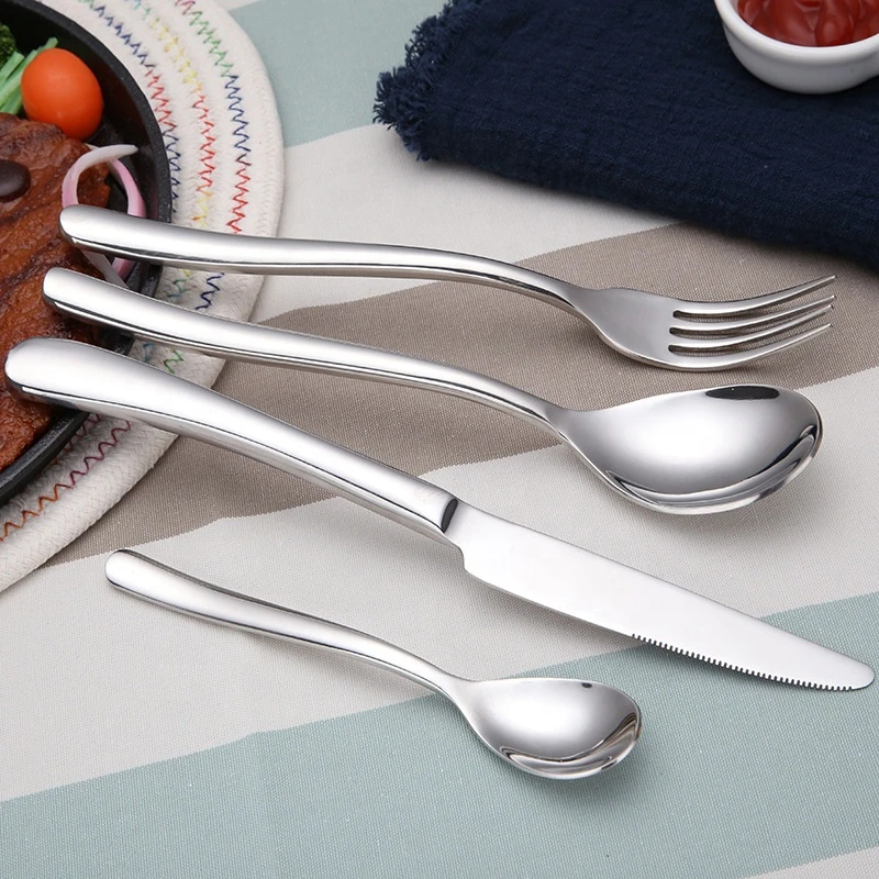 wholesale high quality stainless steel flatware set  travel camping cutlery