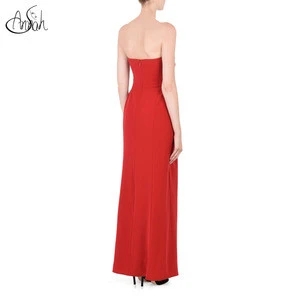 Wholesale latest design modern chiffon red formal bridesmaid dress