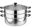 Wholesale multifunction cooking pot Stainless Steel Food Steamer pot with glass lid