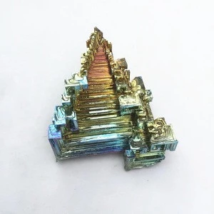 Wholesale Natural Metal Ore Made Bismuth Crystal Ingots Bismuth ore Crystal decoration
