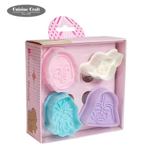 Wholesale Plastic cookie cutter custom 3D cookie press set  for bakeware