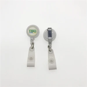 wholesale promotion id card badge holding retractable badge reel holder with PVC tag for nurse