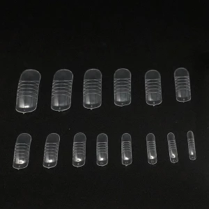 Wholesale Quick Building Mold Tips Nail Acrylic UV Gel Dual Forms Extension Nail Tips 120pcs/box Clear Full Cover Nail Forms