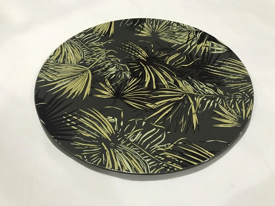 Wholesale rustic look 10 inch restaurant P.P. plastic plate Custom Hot Selling Eco-Friendly Cheap Round Printed Plastic Plate