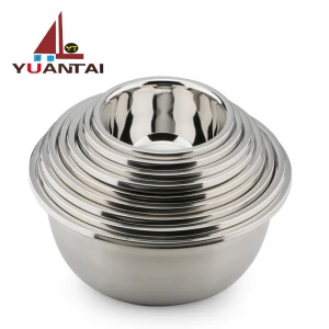 wholesale serving bowl set stainless steel rice bowl stainless steel mixing basin salad bowls