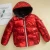 Import Winter fashion keep warm kids glossy silver thicken hooded child coat from China