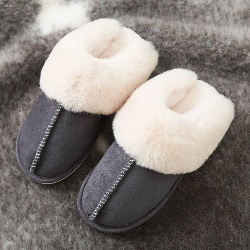 winter warm fluffy fuzzy house fur slides slippers faux fur slippers for women