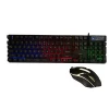 Wired light keyboard mouse combo with 3color switching KC cable your logo KMC-317G