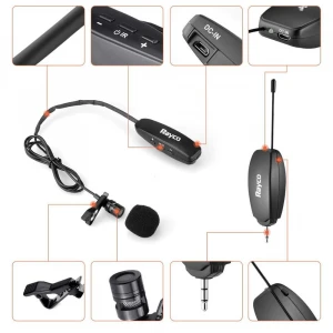 Wireless Mini Lapel Collar Tie- Clip Microphone For Camera Phone Teacher Interview Church Streaming