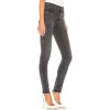Womens Casual High Waist Skinny Washed Grey Denim Jeans Trousers