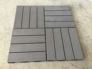 Wood plastic composite cheap deck tiles, interlocking plastic outdoor deck tiles/decking for patio, terrace, balcony