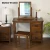 Import wooden bed with dressing table walnut dresser from China