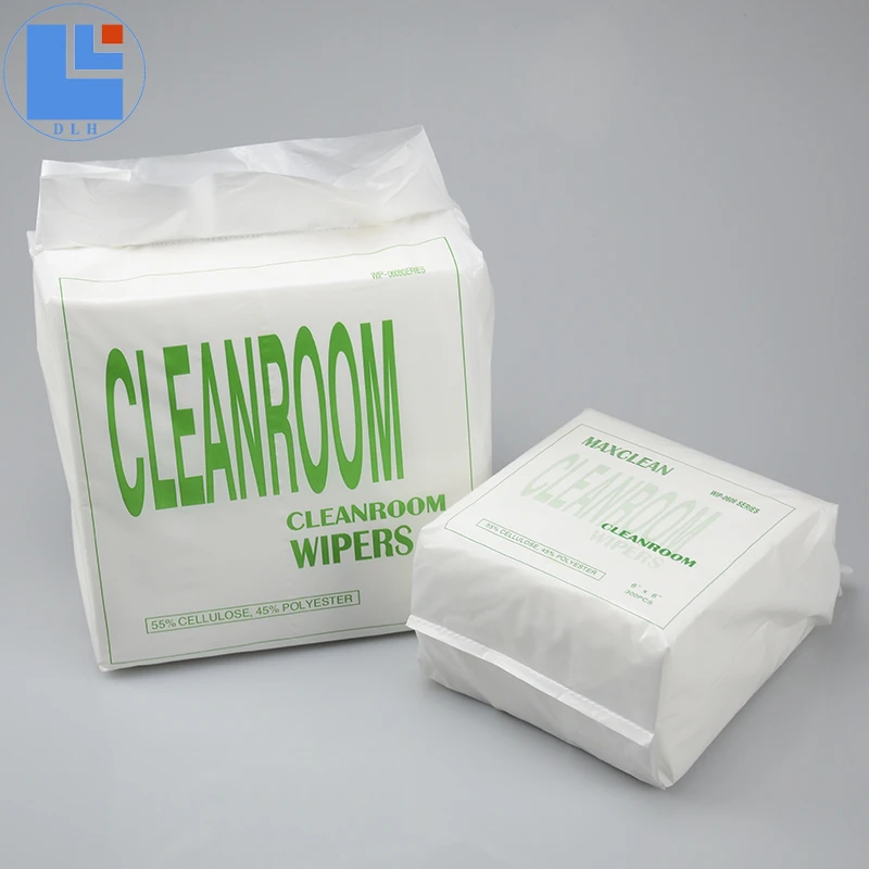 Woodpulp Polyester 9x9 Inch 56gsm 0609 Dust Free Dry Wipes Industrial Nonwoven Wiper Cleanroom Paper  1-999 Bags
