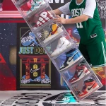 XingYou Amazon Hot Selling Side Open Door Steady Stacking Shoes Box Plastic Storage Clear  Shoe Box