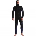 YIHENG Customized Men 5mm 7mm Neoprene Front Zip Diving Suits Freediving Snorkeling Hooded Wetsuit