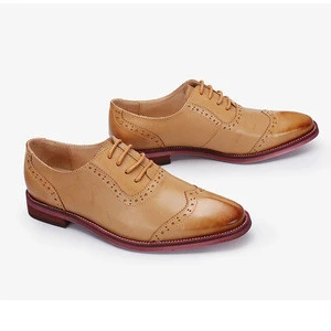 YINZO Shoes Italian Leather Handmade Genuine Leather Men Casual Shoes Male Brogues Oxfords Manufacturer