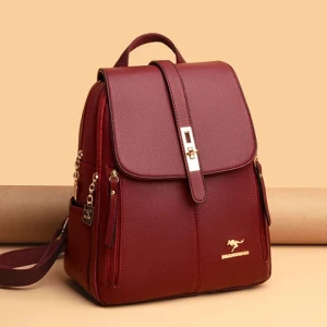 YM Shoulder bag soft leather pu ladies Korean fashion summer casual small backpack student simple school bag