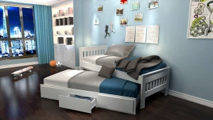 SS 9041 Modern Double Single Bed