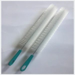 Plastic Handle White Nylon Pipe Tube Cleaning Brush