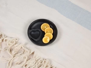 Longpi Pottery Platter With Dip Bowl