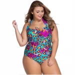 Plus size Empire Seam Halter One-Piece Plus Size Empire Seam Halter One-Piece