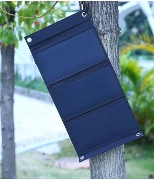 Cross-border e-commerce popular mobile phone backup power supply 27w portable solar charger solar folding bag
