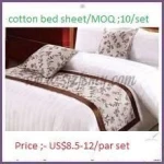 cotton bed sheet + 2 pillow