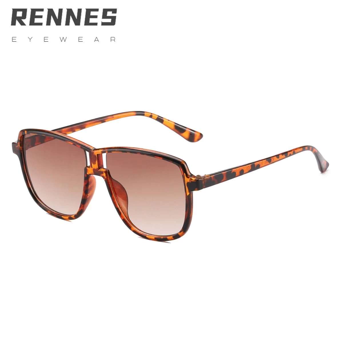 RENNES sunglasses wholesale for men Summer All-Match Transparent Frame UV400 Square Shades Over sized